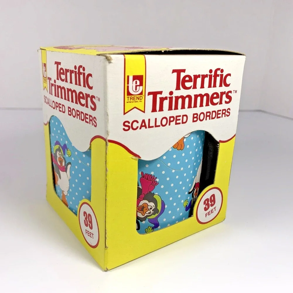 VTG‎ 1981 TREND Terrific Trimmers Scalloped Borders 39 feet T-1561 Penguin fun